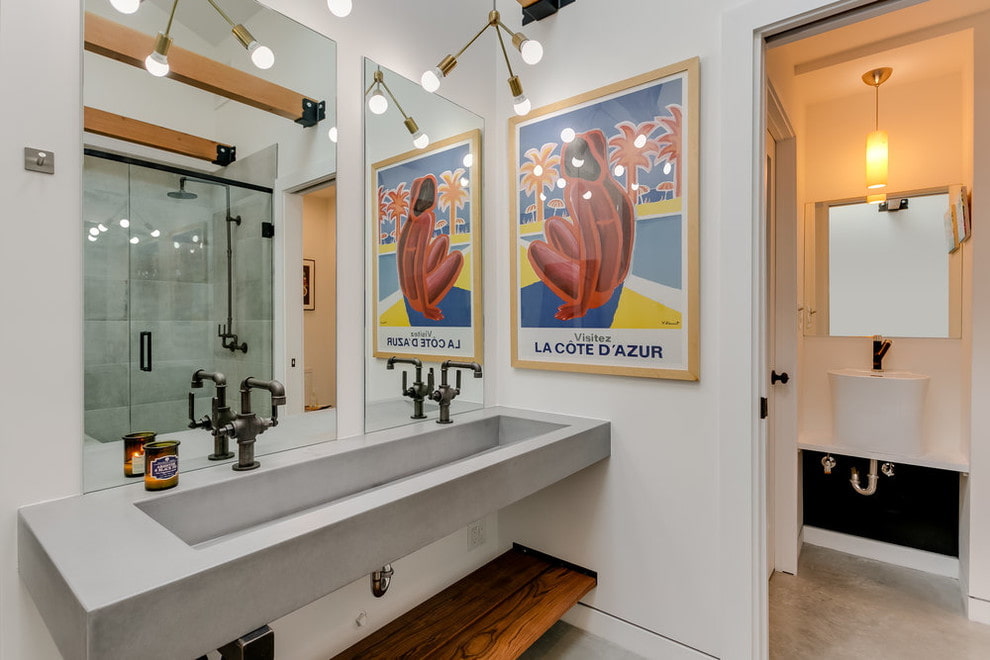 ванная комната в стиле лофт дизайн фото
